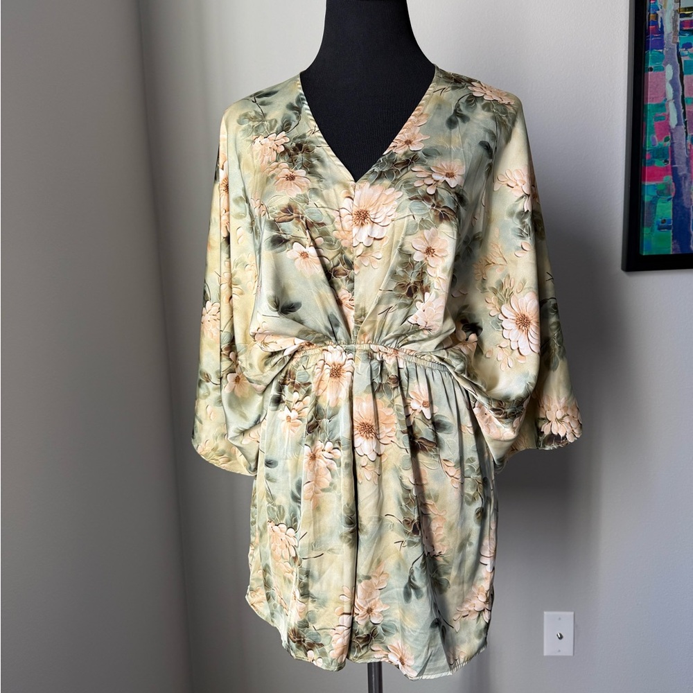 Satin Kimono Romper